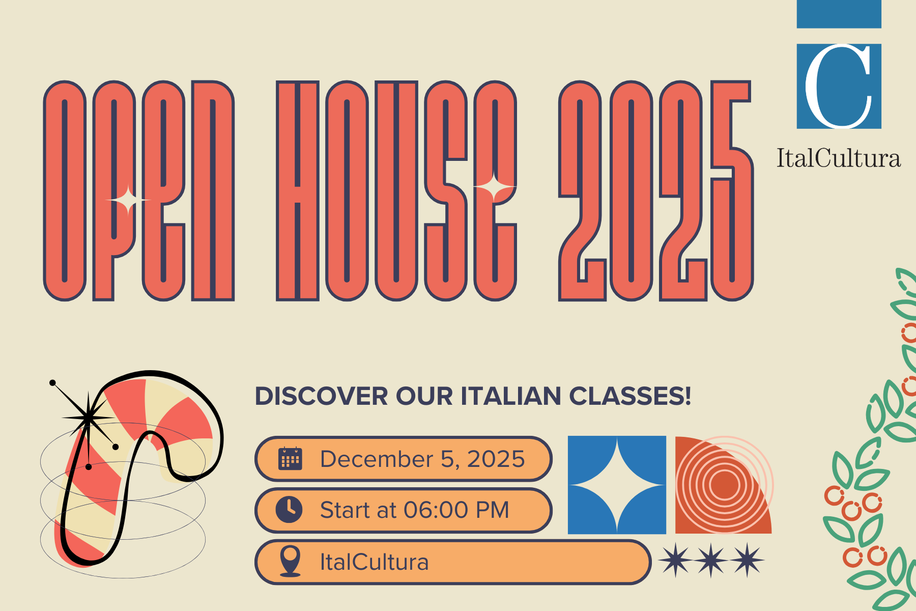 2025 Open House website cover